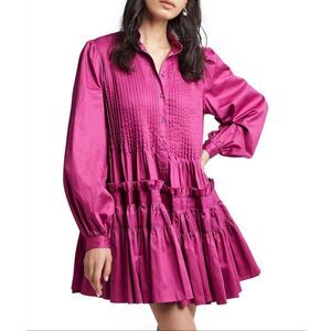 Aje Run Free Smock Dress | Magenta Pink | Size 12 | $475 Retail